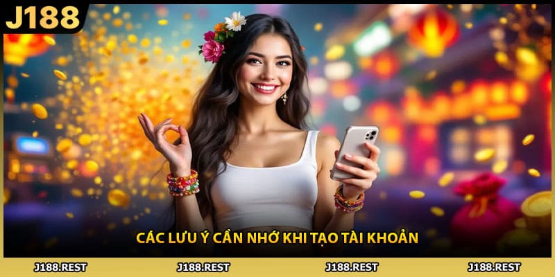 Các lưu ý cần nhớ khi tạo tài khoản