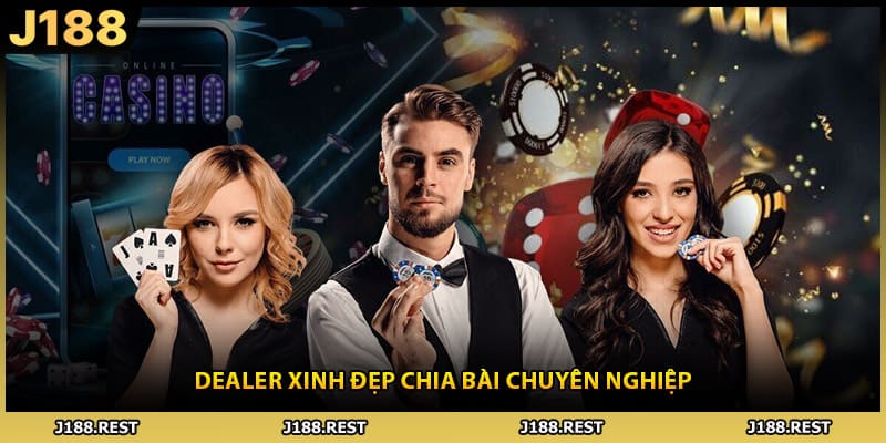 Dealer xinh đẹp chia bài chuyên nghiệp