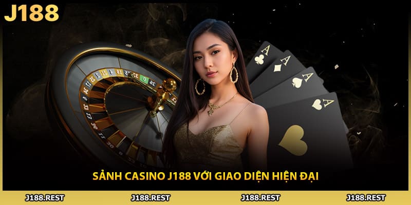 Sảnh casino J188 với giao diện hiện đại