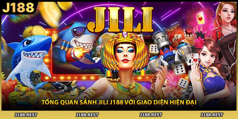 Tổng quan sảnh JILI J188 với giao diện hiện đại